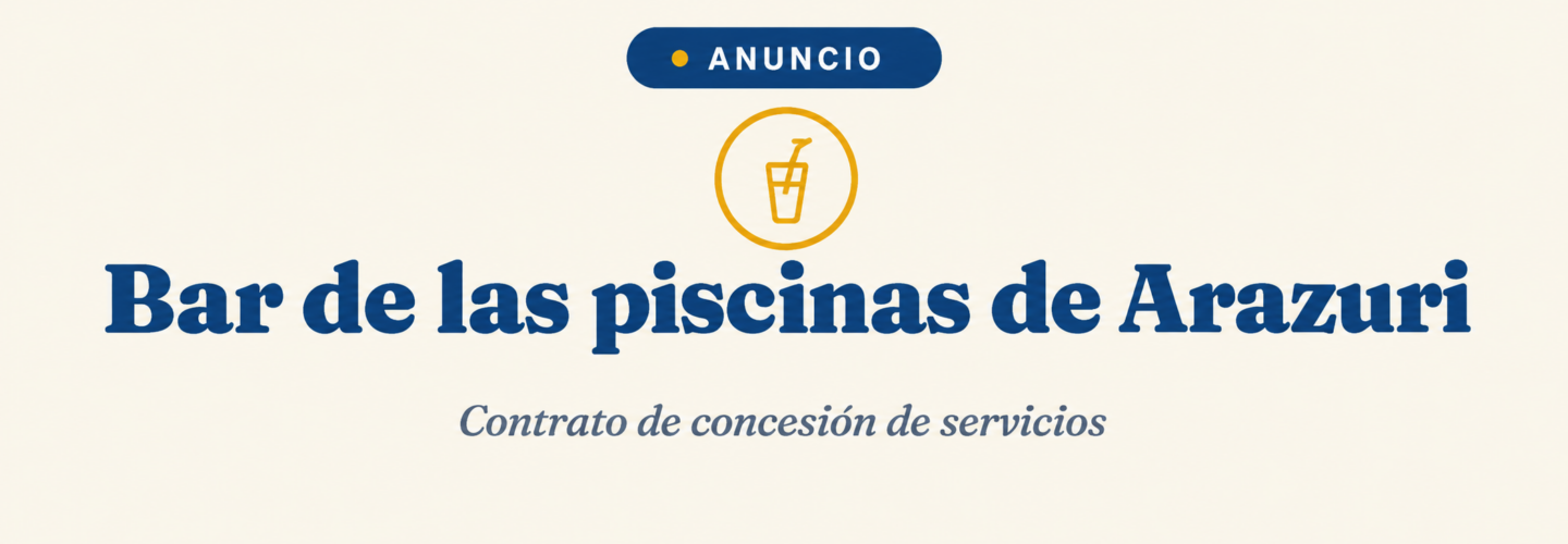 Abierto el plazo para gestionar el bar de las instalaciones deportivas de Arazuri