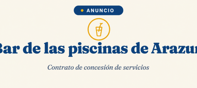 Abierto el plazo para gestionar el bar de las instalaciones deportivas de Arazuri