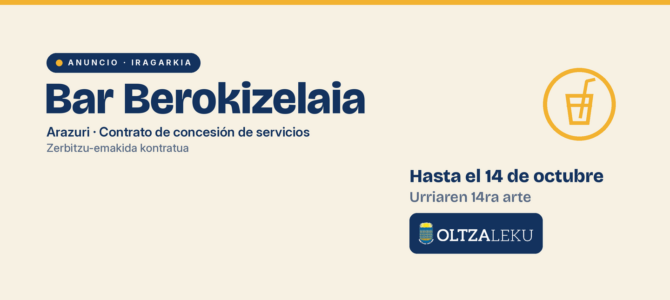 Licitación del bar de Arazuri