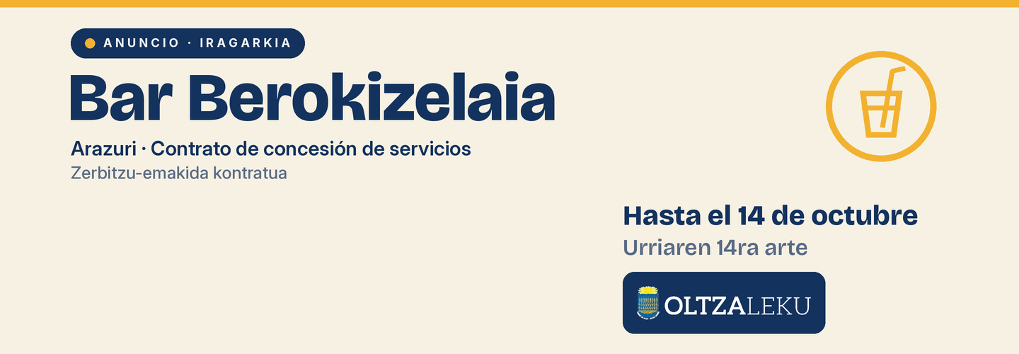 Licitación del bar de Arazuri