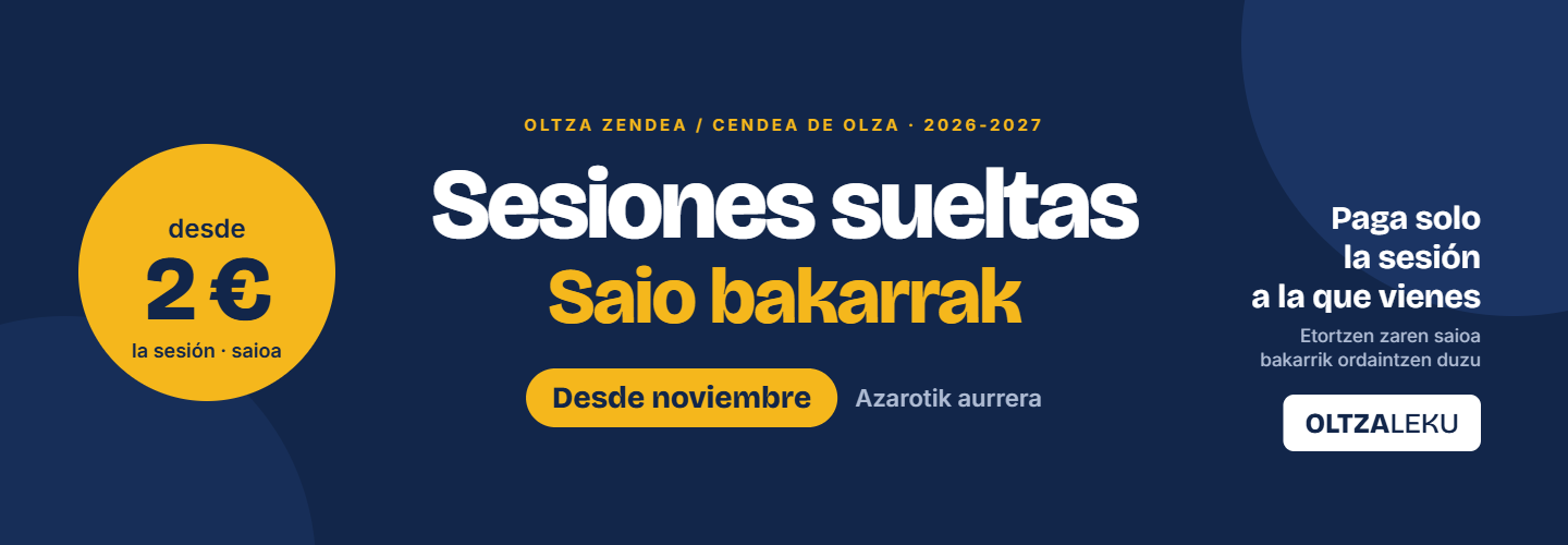 Sesiones sueltas desde noviembre · Saio bakarrak azarotik aurrera